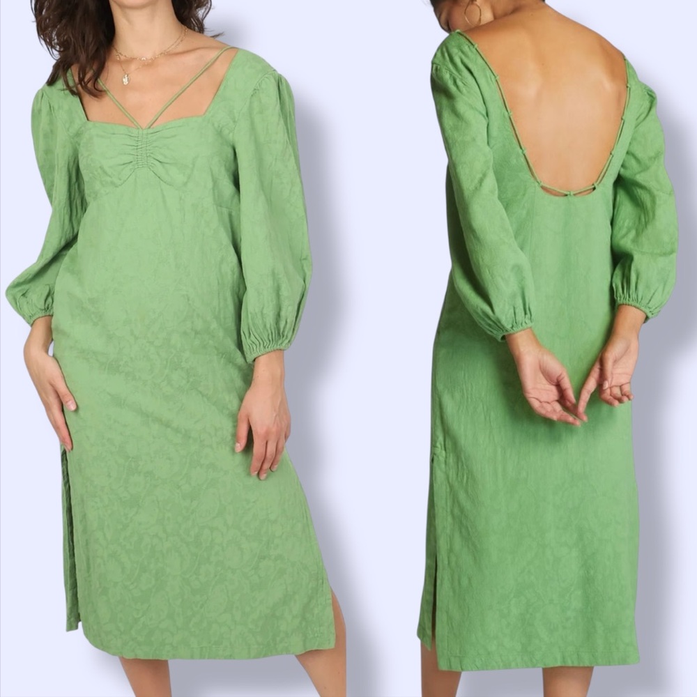 Anthropologie Low-Back Midi Dress